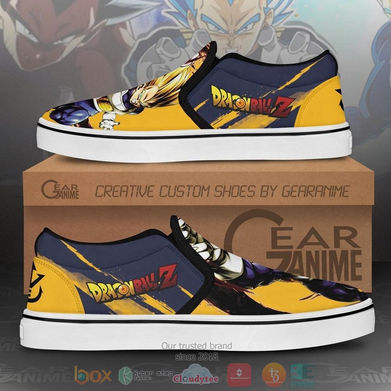 Vegeta Saiyan Canvas Dragon Ball Anime Slip On Shoes 1