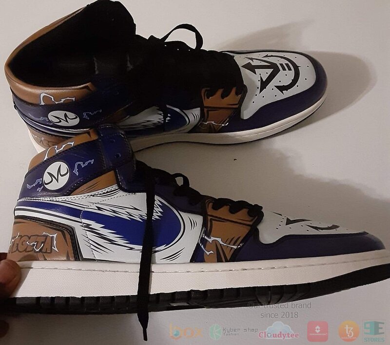 BEST Vegeta Custom Anime Dragon Ball Air Jordan 1 Retro High 5 Vegeta Sneakers Custom Anime Dragon Ball Air Jordan High Top Shoes 1 2 3 4
