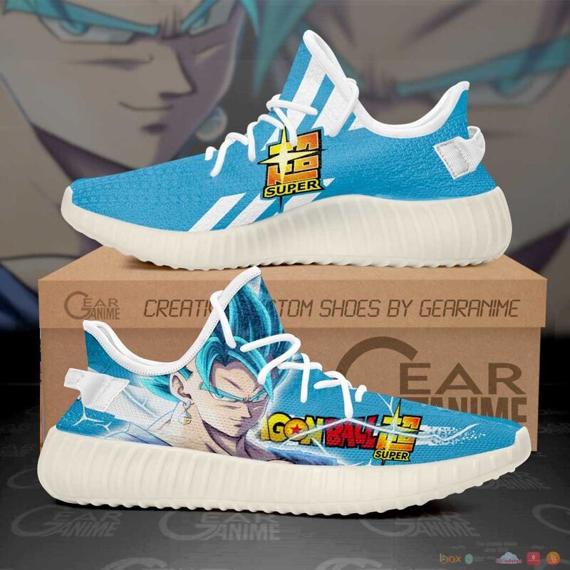 Vegito Dragon Ball Anime blue yeezy sneaker