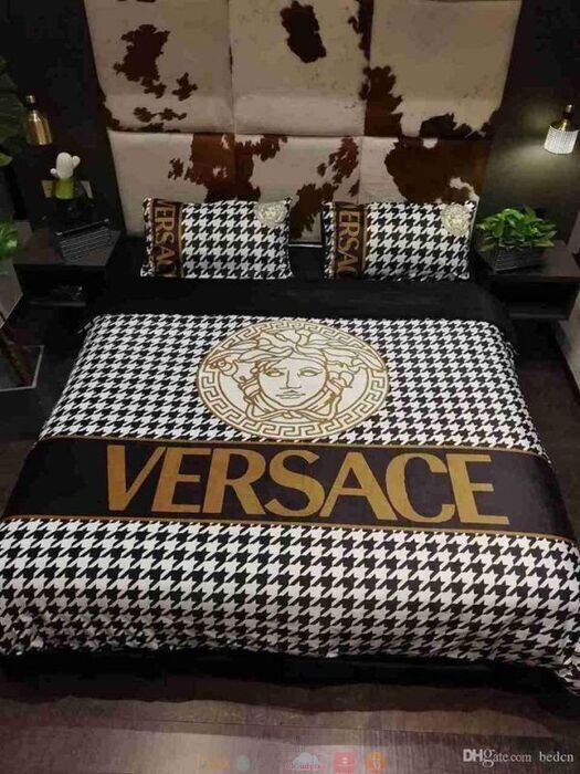 Versace White Brown Bedding Set