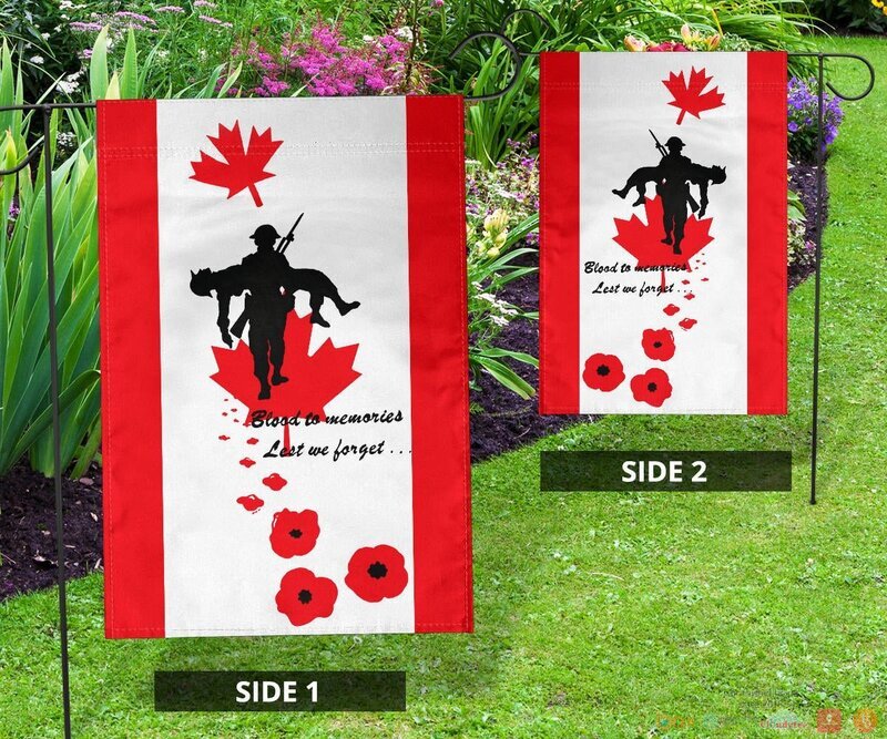 Veteran Poppy Blood To Memories Lest We Forget Canada Flag Flag 1 2 2 3