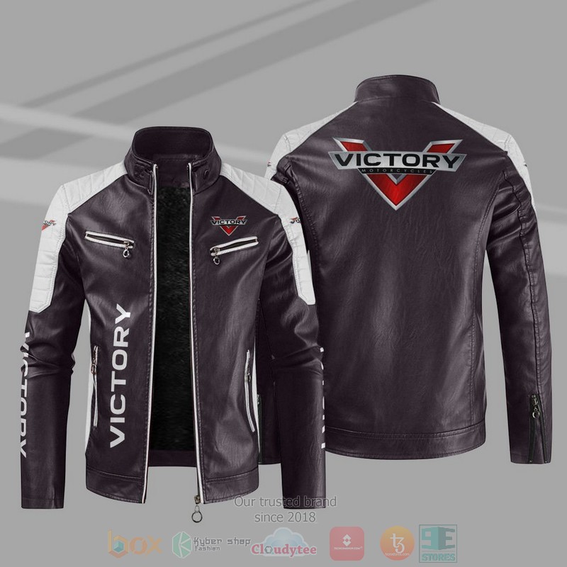Victory Motorcycles Company Block Leather Jacket 5 Victory Motorcycles Block Leather Jacket 1 2 3 4