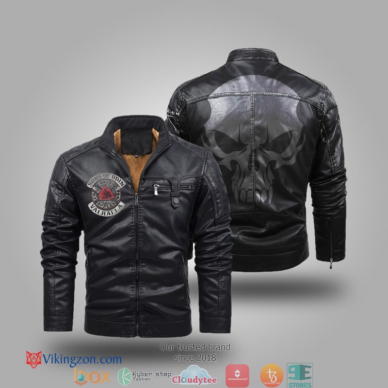 Viking Sons Of Odin Fleece Trend Leather Jacket 1