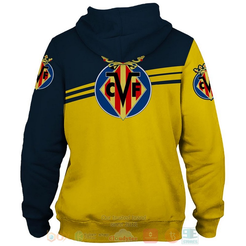 Villarreal yellow blue shirt, hoodie 2 Villarreal yellow blue 3D shirt hoodie 1