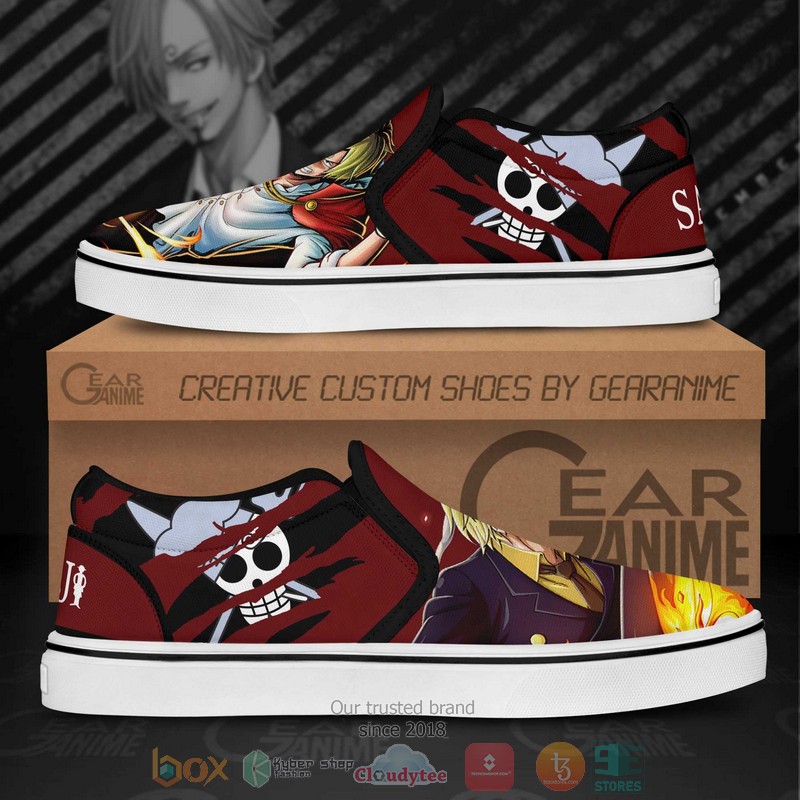 Vinsmoke Sanji One Piece Anime Slip On Shoes 1