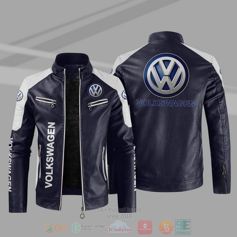 Volkswagen Company Block Leather Jacket 3 Volkswagen Block Leather Jacket 1 2