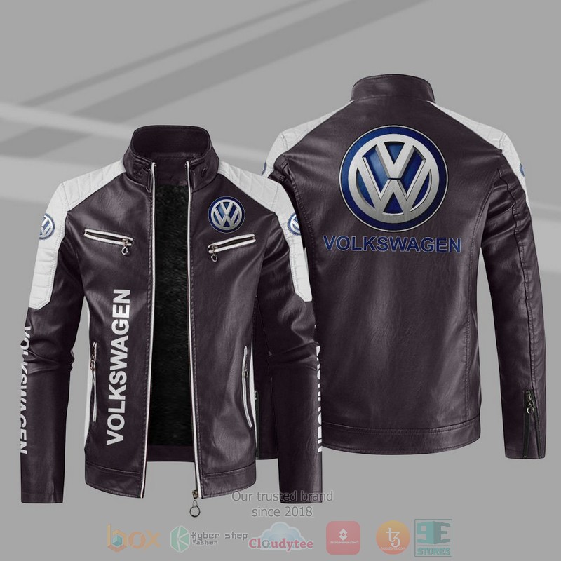 Volkswagen Company Block Leather Jacket 5 Volkswagen Block Leather Jacket 1 2 3 4