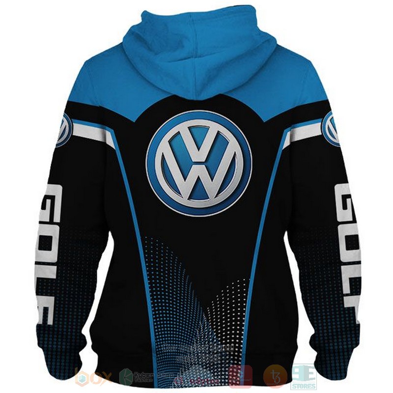 Volkswagen Golf blue black shirt, hoodie 2 Volkswagen Golf blue black 3D shirt hoodie 1