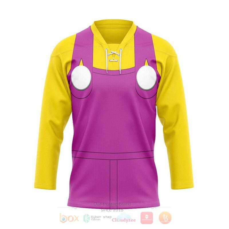 Wario Custom Hockey Jersey 1 Wario Custom Hockey Jersey