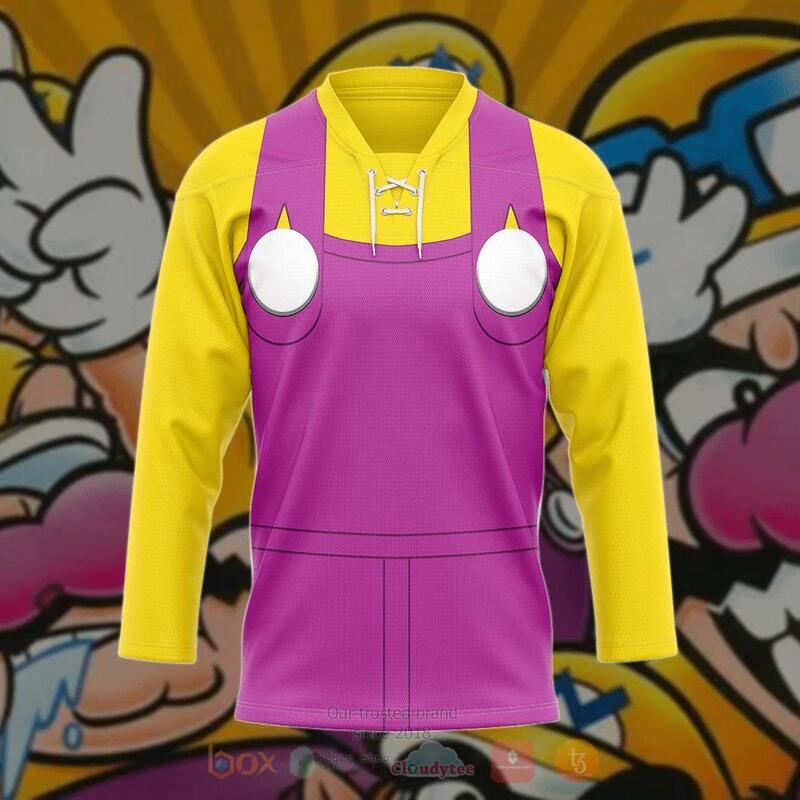 Wario Custom Hockey Jersey 3 Wario Custom Hockey Jersey 1 2