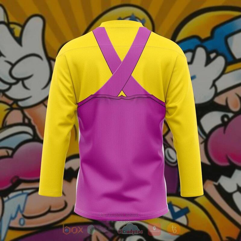 Wario Custom Hockey Jersey 4 Wario Custom Hockey Jersey 1 2 3