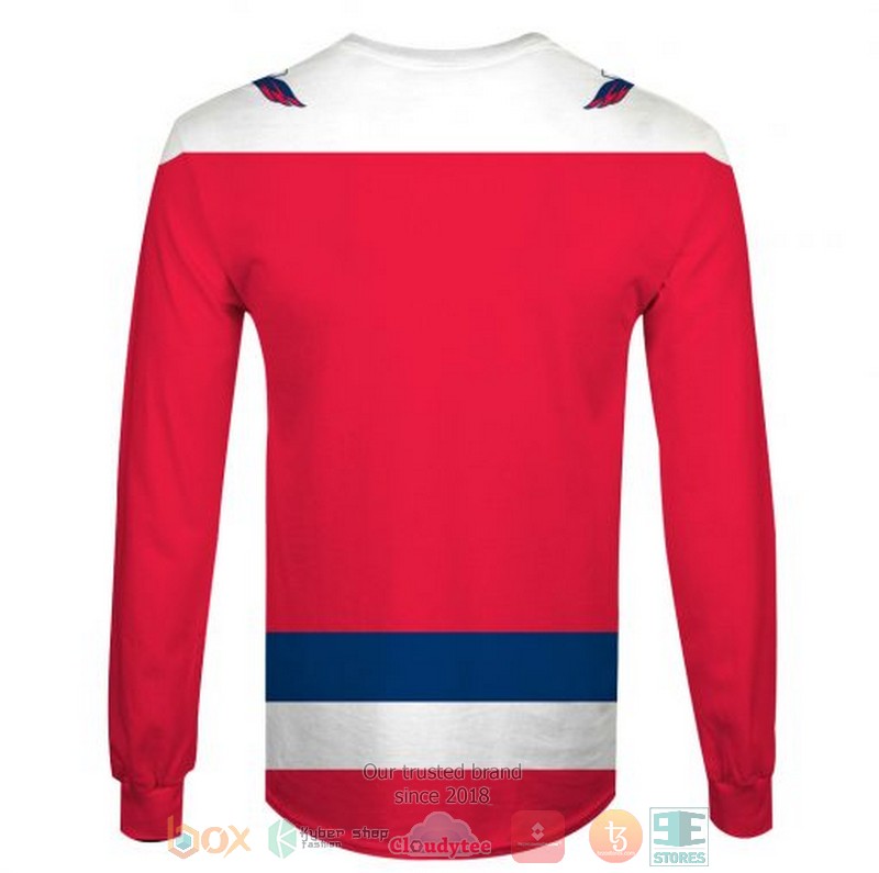 Washington cap hatitals NHL red white 3D hoodie, shirt 5 Washington Capitals NHL red white 3D shirt hoodie 1 2 3 4