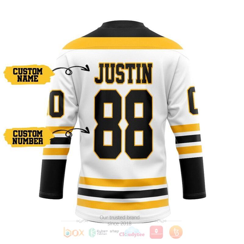 White Boston Bruins NHL Custom Hockey Jersey 2 White Boston Bruins NHL Custom Hockey Jersey 1