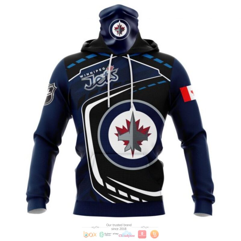 Winnipeg Jets NHL black blue full print 3D shirt, hoodie 4 Winnipeg Jets NHL black blue 3D shirt hoodie 1 2 3