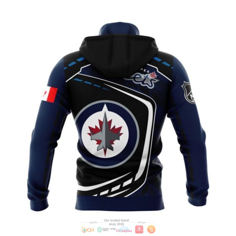 Winnipeg Jets NHL black blue full print 3D shirt, hoodie 5 Winnipeg Jets NHL black blue 3D shirt hoodie 1 2 3 4