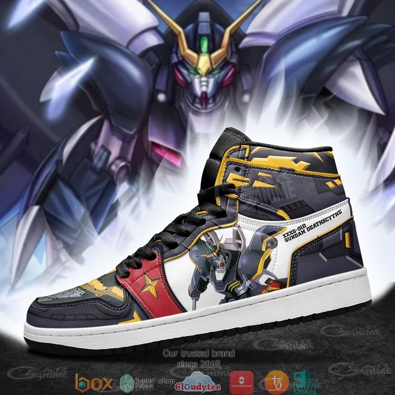 XXXG-01D Gundam Deathscythe Anime Gundam Deathscythe Air Jordan High top shoes 4 XXXG 01D Gundam Deathscythe Anime Gundam Deathscythe Air Jordan High top shoes 1 2 3