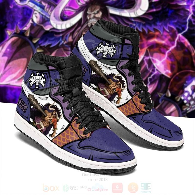 Yonko Kaido Custom Anime One Piece Air Jordan High Top Shoes 1