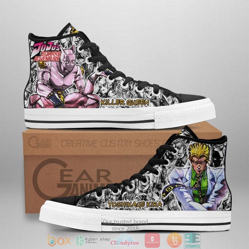 Yoshikage Kira Jojos Birraze Adventure High Top Canvas Shoes