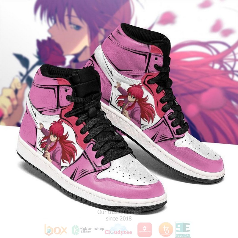 Yu Yu Hakusho Kurama Anime Air Jordan High Top Sneaker Shoes 2 Yu Yu Hakusho Kurama Anime Air Jordan High Top Shoes 1