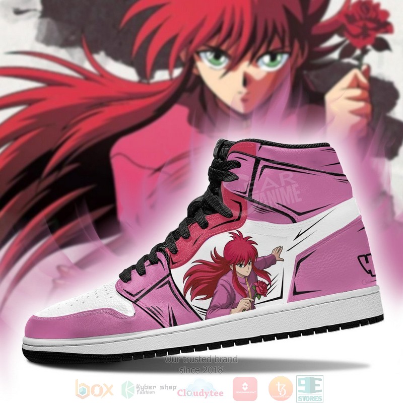 Yu Yu Hakusho Kurama Anime Air Jordan High Top Sneaker Shoes 3 Yu Yu Hakusho Kurama Anime Air Jordan High Top Shoes 1 2