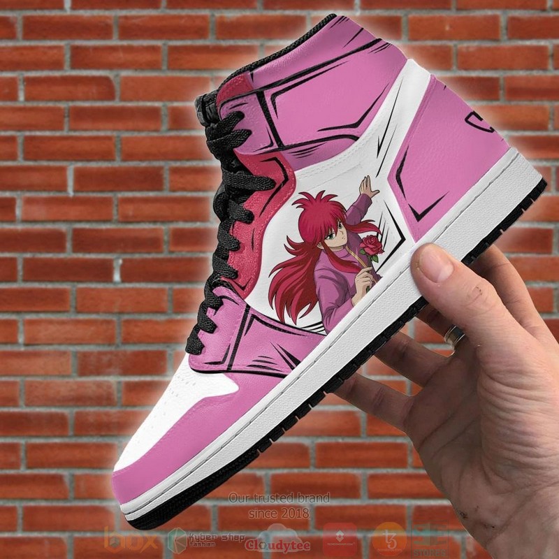 Yu Yu Hakusho Kurama Anime Air Jordan High Top Sneaker Shoes 4 Yu Yu Hakusho Kurama Anime Air Jordan High Top Shoes 1 2 3