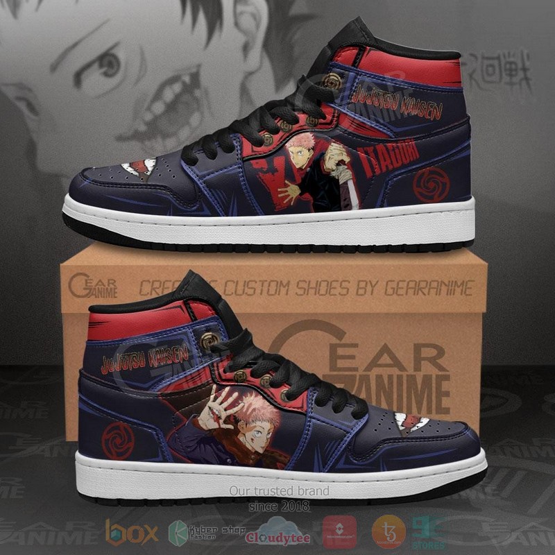 Yuji Itadori Jujutsu Kaisen Anime Air Jordan high top Sneaker Shoes 8 Yuji Itadori Jujutsu Kaisen Anime Air Jordan high top shoes