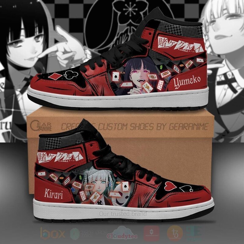 Yumeko Jabami Custom Kakegurui Anime Request Air Jordan High Top Shoes 1