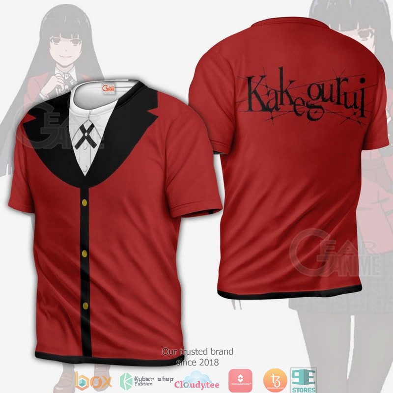 Yumeko Uniform Shirt Kakegurui Anime 3d shirt, hoodie 3 Yumeko Uniform Shirt Kakegurui Anime 3d shirt hoodie 1 2