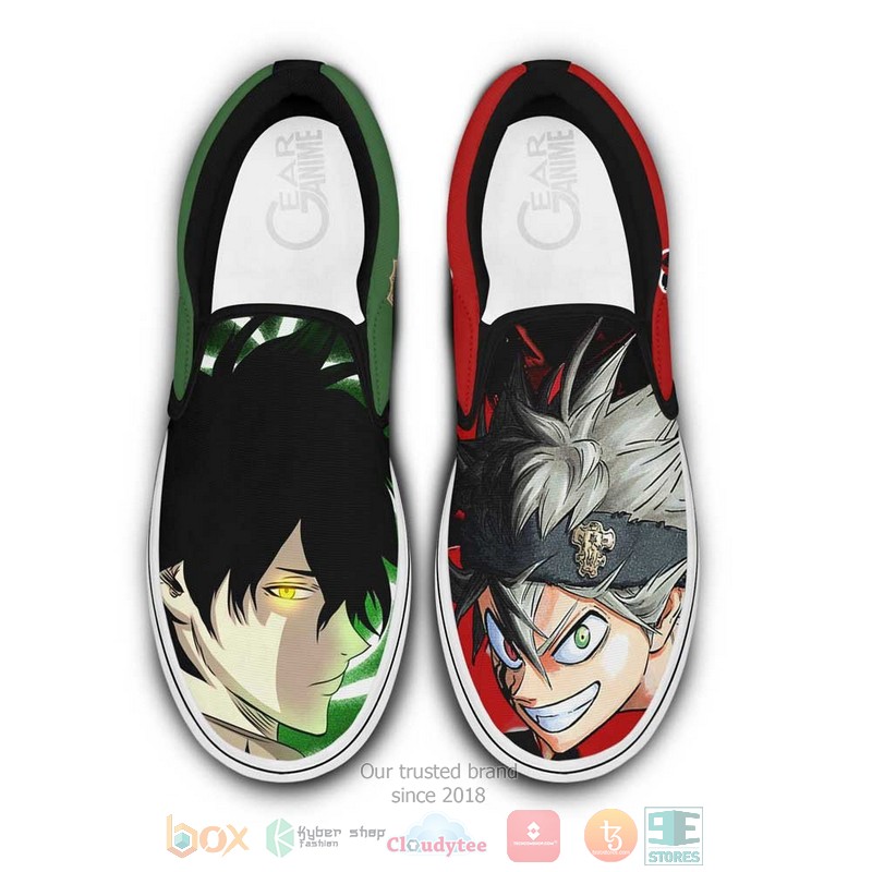 Yuno and Asta Anime Black Clover Slip On Shoes