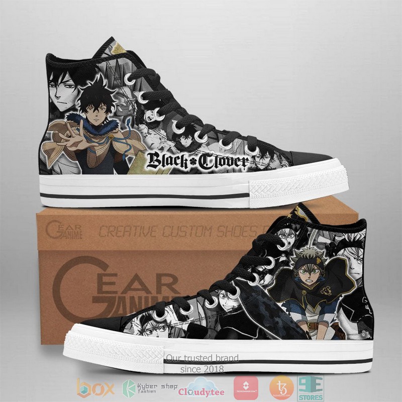 Yuno and Asta Black Clover High Top Canvas Shoes