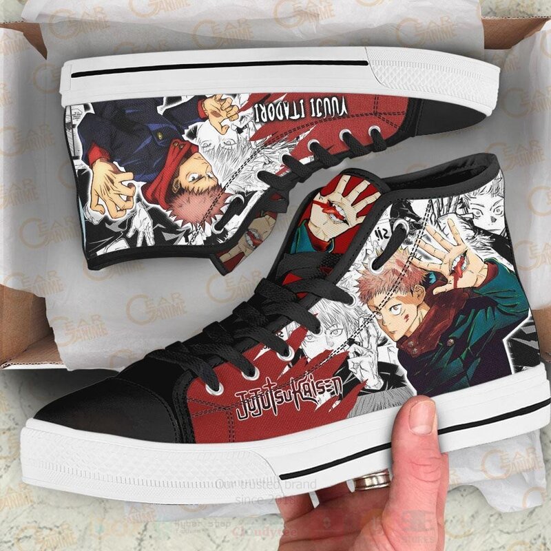 Yuuji Itadori Custom Manga Anime Jujutsu Kaisen High Top Shoes 1