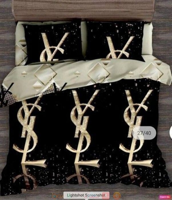 Yves Saint Laurent Yellow Black Bedding Set