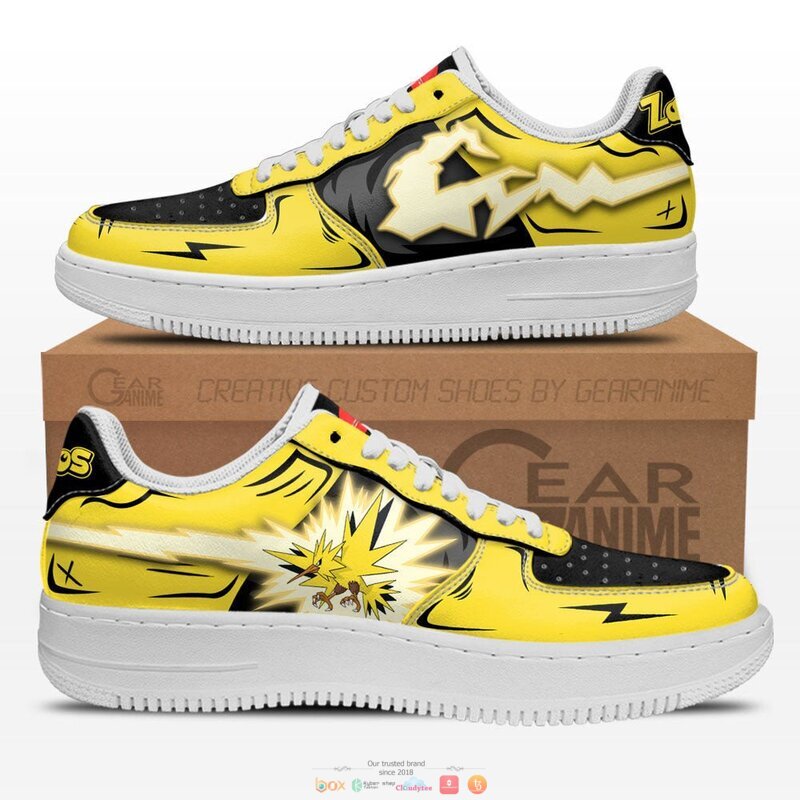 Zapdos Pokemon Anime Nike Air Force Shoes