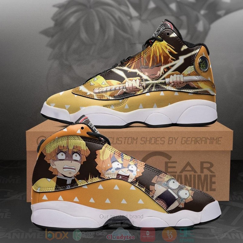 Zenitsu Cool Funny Face Anime Demon Slayer Air Jordan 13 Sneaker Shoes 8 Zenitsu Cool Funny Face Anime Demon Slayer Air Jordan 13 Shoes