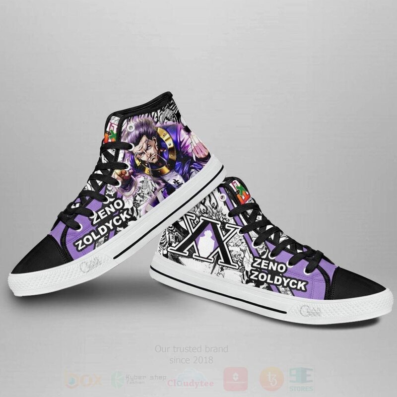 BEST Zeno Zoldyck Custom Manga Anime Hunter X Hunter High Top Canvas Sneakers 3 Zeno Zoldyck Custom Manga Anime Hunter X Hunter High Top Shoes 1 2