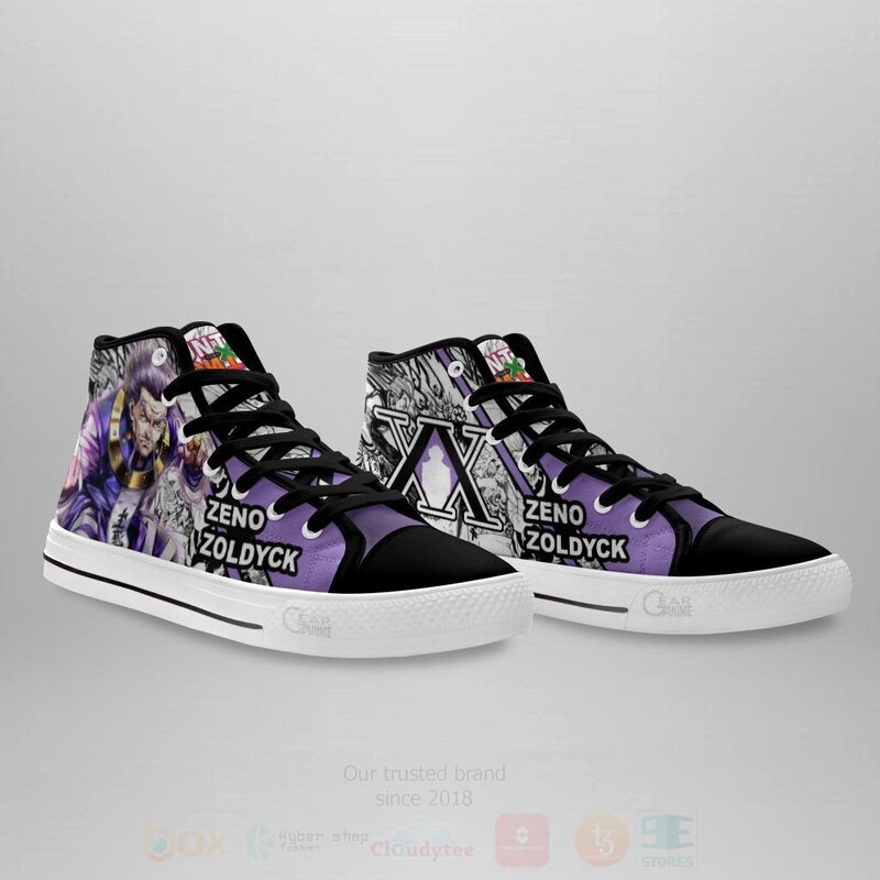 BEST Zeno Zoldyck Custom Manga Anime Hunter X Hunter High Top Canvas Sneakers 4 Zeno Zoldyck Custom Manga Anime Hunter X Hunter High Top Shoes 1 2 3