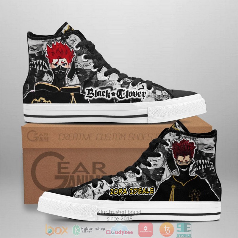 Zora Ideale Black Clover Anime High Top Canvas Shoes 9 Zora Ideale Black Clover Anime High Top Canvas Shoes