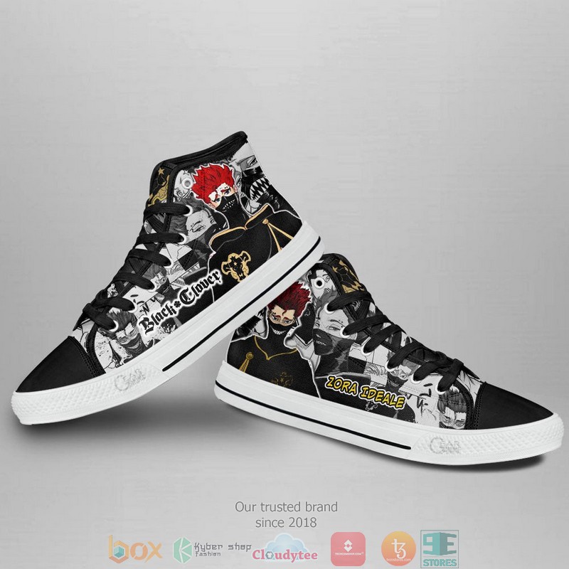 Zora Ideale Black Clover Anime High Top Canvas Shoes 1 2 3