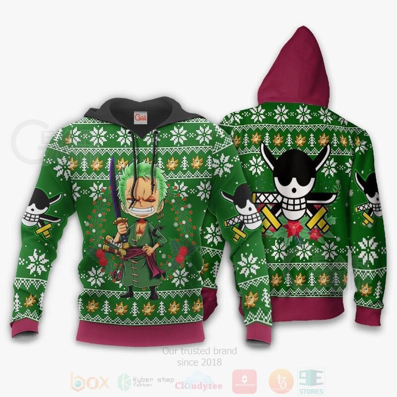 BEST Zoro One Piece Anime 3D Hoodie, T-Shirt 3 Zoro One Piece Anime 3D Hoodie Shirt 1 2