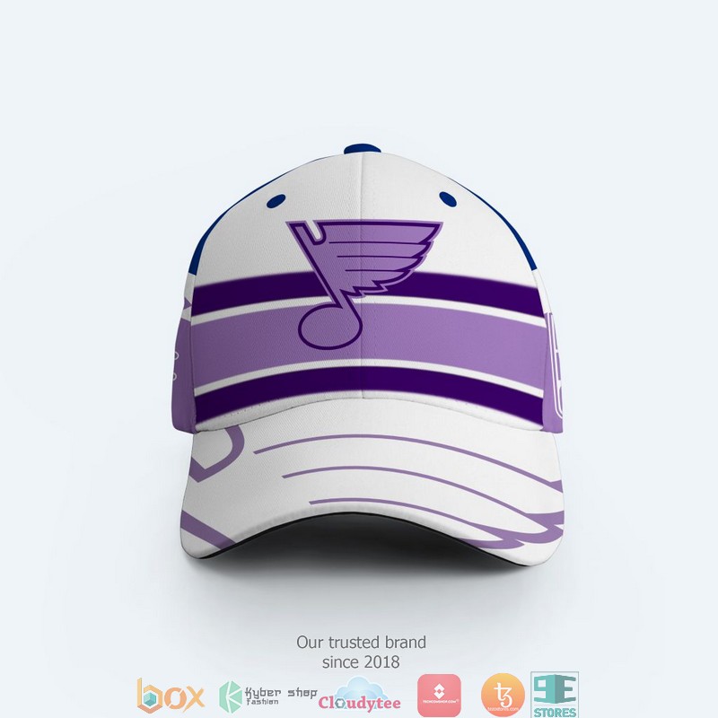 NHL St. Louis Blues Fights Cancer Cap 9 NHL St Louis Blues Fights Cancer Cap