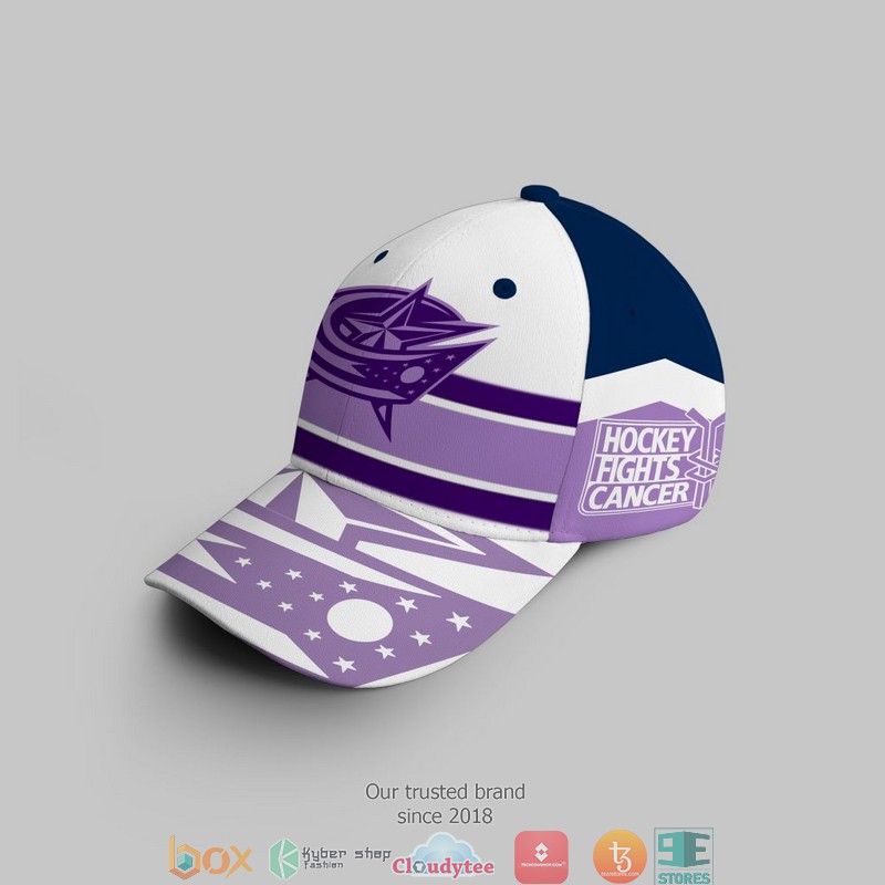 NHL Columbus Blue Jackets Fights Cancer Cap 3 NHL Columbus Blue Jackets Fights Cancer Cap 1 2