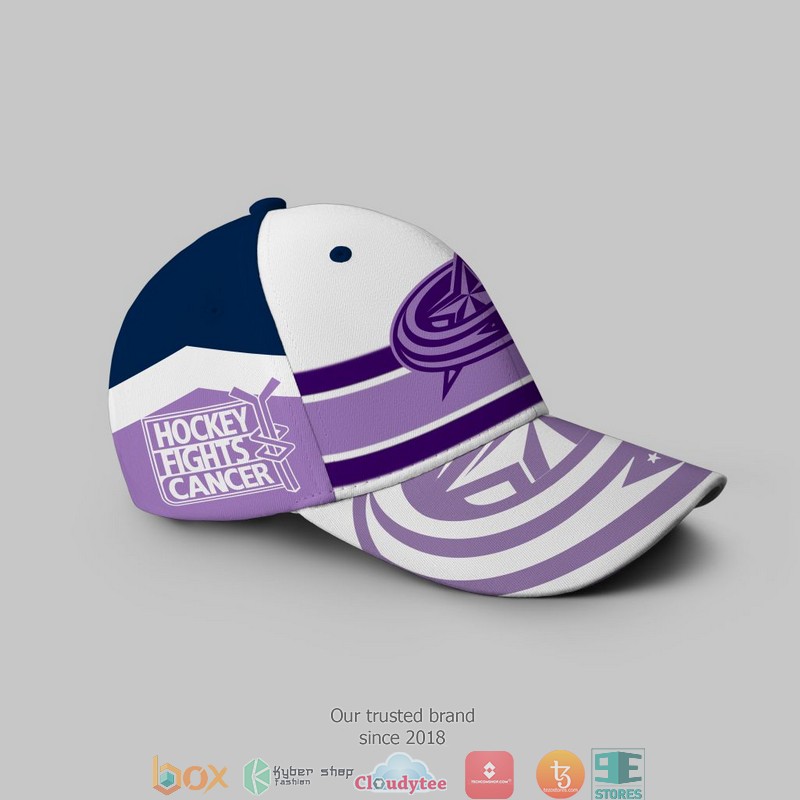 NHL Columbus Blue Jackets Fights Cancer Cap 2 NHL Columbus Blue Jackets Fights Cancer Cap 1