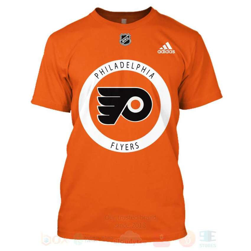 NHL Philadelphia Flyers Personalized Orange 3D Hoodie Shirt 1 2 3 4 5 6
