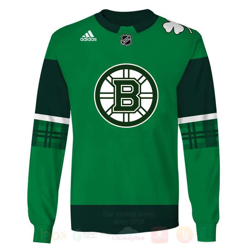 BEST NHL Boston Bruins Personalized Custom Green Unisex 3D Hoodie, Shirt 5 NHL Boston Bruins Personalized Green 3D Hoodie Shirt 1 2 3 4