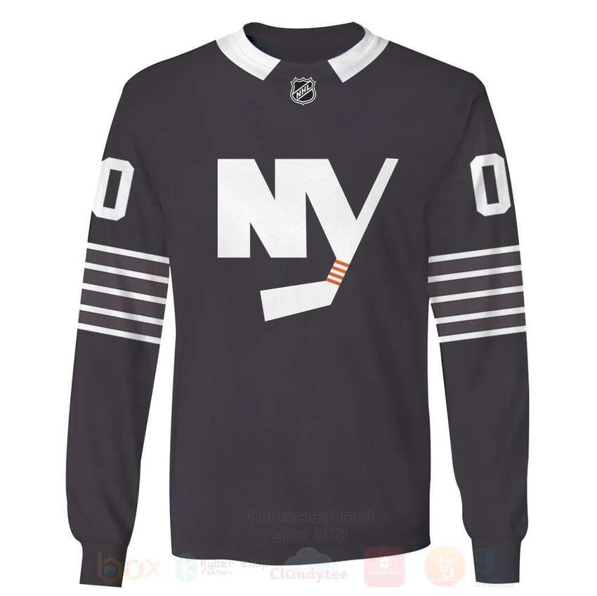 BEST NHL New York Islanders Personalized Custom Black Unisex 3D Hoodie, Shirt 5 NHL New York Islanders Personalized Black 3D Hoodie Shirt 1 2 3 4
