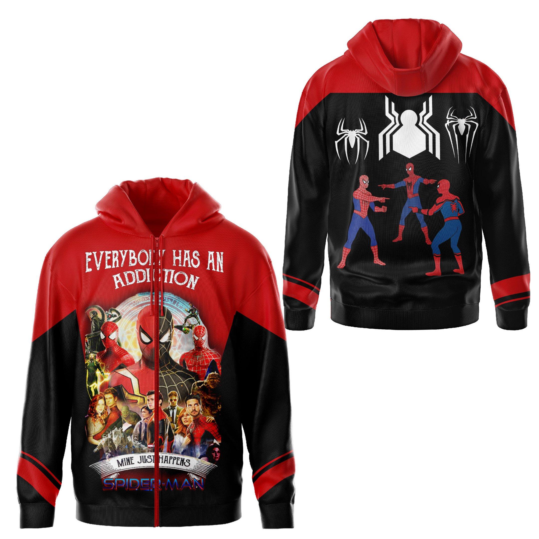Spider Man Everybody has an addiction full print 3d shirt, hoodie 3 regular 2