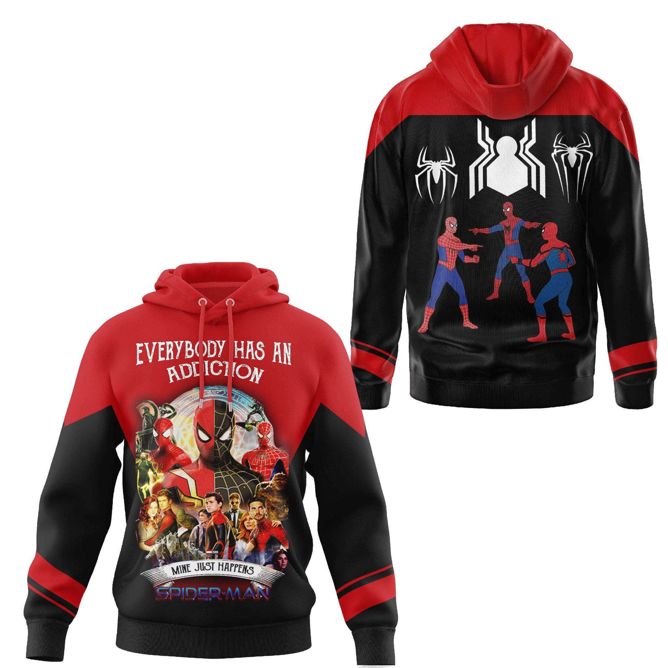 Spider Man Everybody has an addiction full print 3d shirt, hoodie 4 regular 3
