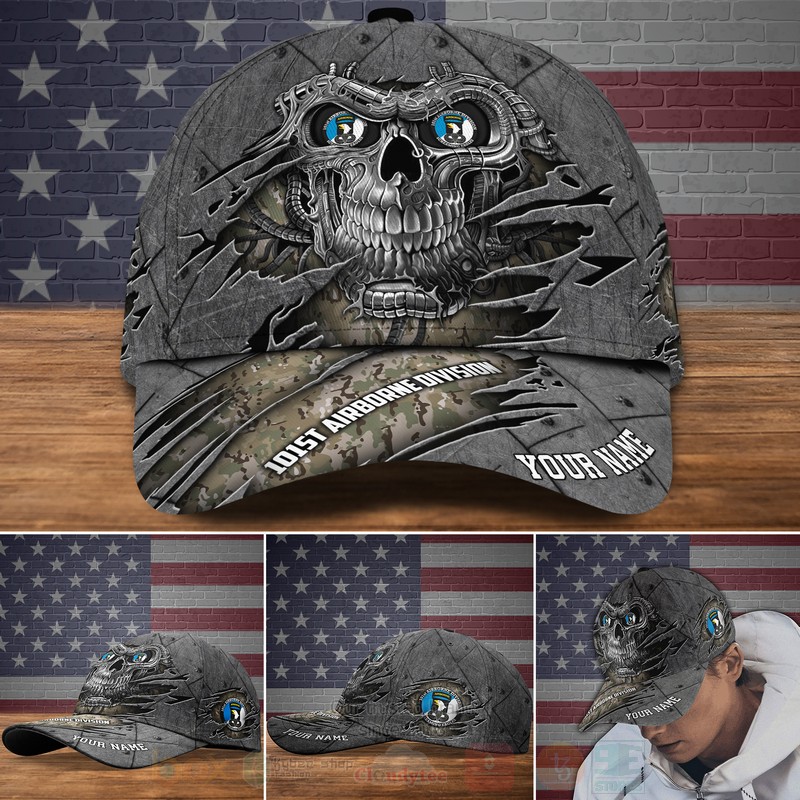 101st Airborne Division Military Veteran Personalized Skull Cap