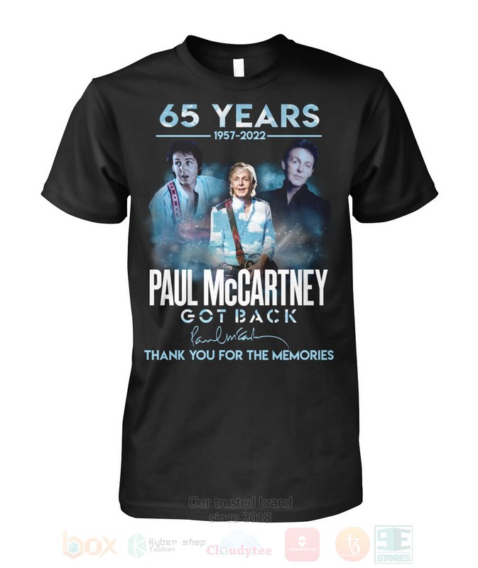 65 Years 1957 2022 Paul McCartney Got Back 2D Hoodie Shirt
