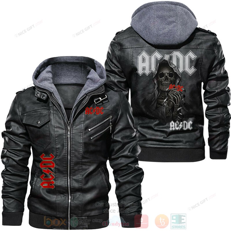 AC DC Skull Leather Jacket